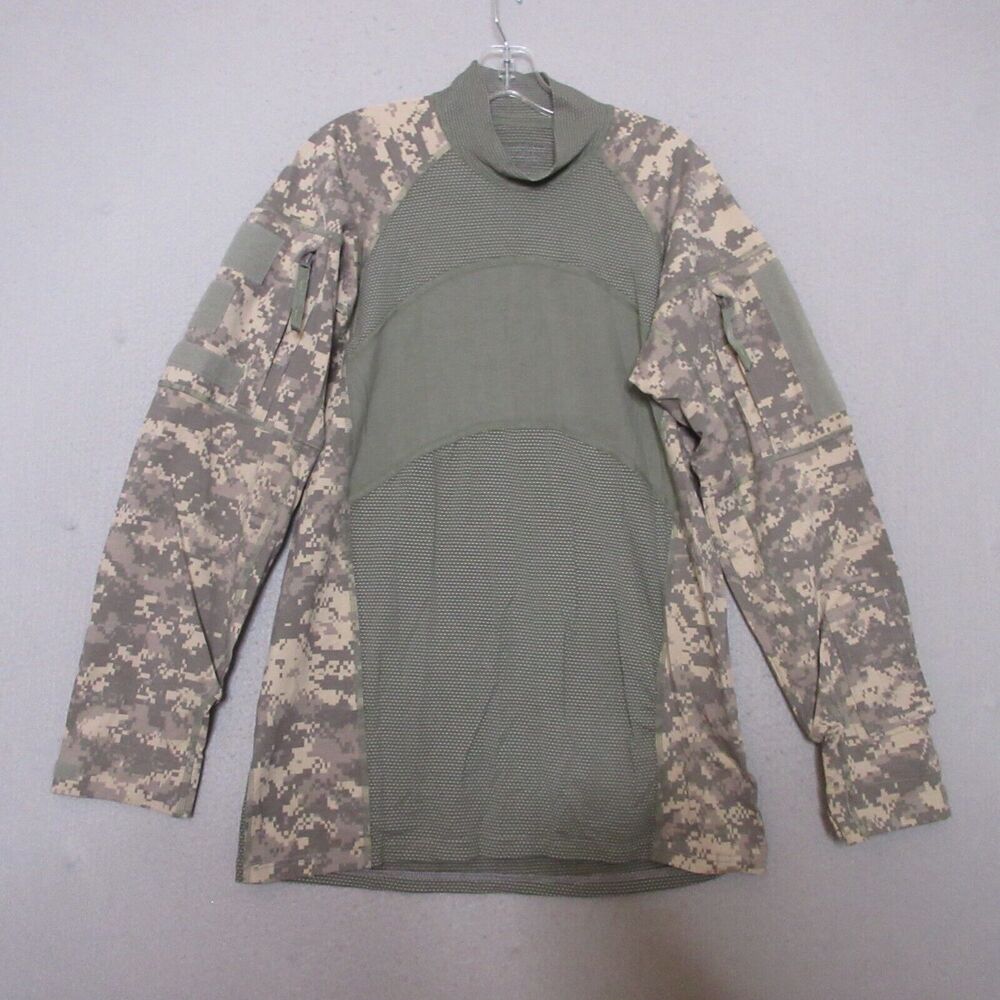 Army Combat Shirt Men‎ Large Flame Resistant Green Digital Camo Military